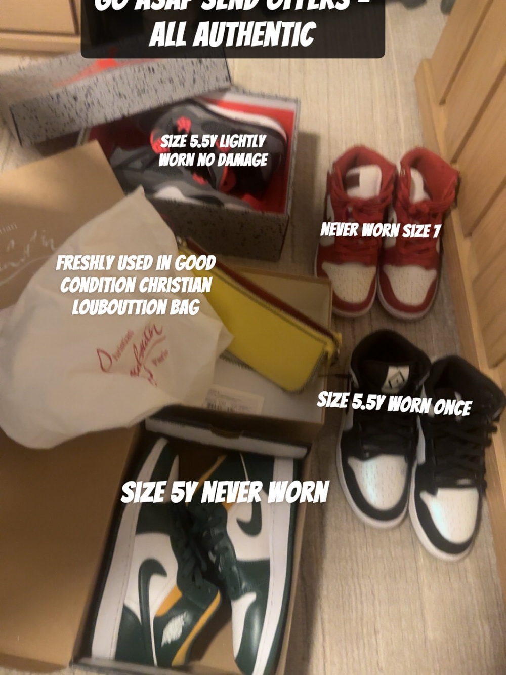 Authentic Sneakers + Louboutin Loubila Bundle - Offer on Items or Buy All